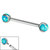 Titanium Internally Threaded Barbells 1.6mm - Titanium Claw Set Opal Balls - SKU 34232