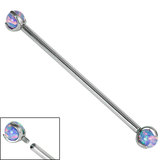 Titanium Internally Threaded Industrial Scaffold Bars 1.6mm - Titanium Claw Set Opal Balls 1.6mm, 32mm, 4mm, Lilac Lights