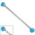 Titanium Internally Threaded Industrial Scaffold Bars 1.6mm - Titanium Claw Set Opal Balls - SKU 34249