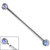 Titanium Internally Threaded Industrial Scaffold Bars 1.6mm - Titanium Claw Set Opal Balls - SKU 34258