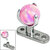 Titanium Dermal Anchor with Titanium Claw Set Opal Ball 2.5mm, 4mm, Candy Pink Opal - alternative image