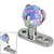 Titanium Dermal Anchor with Titanium Claw Set Opal Ball 2.5mm, 4mm, Lilac Lights Opal - alternative image