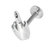 Steel Labret with Steel Middle Finger 1.2mm and 1.6mm - SKU 34282