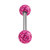 Smooth Glitzy Ball Barbell Double Ended with 4mm Balls - SKU 34318