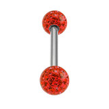 Smooth Glitzy Ball Barbell Double Ended with 4mm Balls - SKU 34323