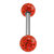 Smooth Glitzy Ball Barbell Double Ended with 5mm balls - SKU 34335