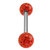 Smooth Glitzy Ball Barbell Double Ended with 5mm balls - SKU 34335