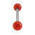 Smooth Glitzy Ball Double Micro Bar 1.2mm - SKU 34345