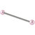 Steel Industrial Scaffold Bar with Acrylic Pearl Balls 1.6mm, 36mm, 5mm, Pink - alternative image