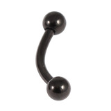 Black Titanium Micro Curved Bars 1.2mm 1.2mm, 7mm, 3mm