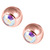 Rose Gold Titanium Jewelled Balls 1.2mm 1.2mm, 3mm, Crystal AB (Pack of 2) - alternative image