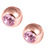 Rose Gold Titanium Jewelled Balls 1.2mm 1.2mm, 3mm, Light Pink (Pack of 2) - alternative image