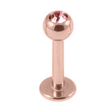 Rose Gold Titanium Jewelled Labret - SKU 34633