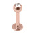 Rose Gold Titanium Jewelled Labret - SKU 34635