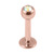 Rose Gold Titanium Jewelled Labret - SKU 34637