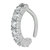 Steel Pave Set Jewelled Rook Clicker Ring - SKU 34729