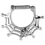 Steel Spider Web Clicker Ring - SKU 34748