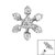 Steel Claw Set Jewel Snowflake for Internal Thread shafts in 1.2mm - SKU 34766