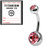 Sterile Titanium Double Jewelled Belly Bars - SKU 34788