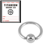 Sterile Titanium BCR with Titanium Ball 1.2mm, 7mm, 4mm, Mirror Polish