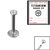 Sterile Titanium Internal Thread Jewelled Labret - SKU 34792