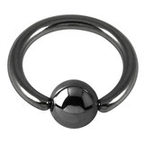 Black Titanium BCRs with a Black Titanium Ball 1.2mm, 7mm, 4mm