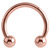 Rose Gold Titanium Circular Barbells (CBB) (Horseshoes) (Rose Gold colour) - SKU 34801
