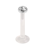 Bioflex Push-fit Labret with Steel Jewelled Disk (3mm Disk) - SKU 34829