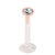 Bioflex Push-fit Labret with Rose Gold Steel Jewelled Top (2.35mm Disk) - SKU 34847