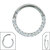 Steel Hinged Pave Set Eternity Clicker Ring   - SKU 34863