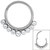 Steel Bezel Set Jewelled Hinged Clicker Ring - SKU 34891