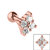 Steel Claw Set Jewelled Diamond Shape Micro Bar - SKU 34895