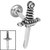 Titanium Internally Threaded Labrets 1.2mm - Steel Dagger - SKU 34921