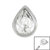 Steel Bezel Set Jewelled Pear for Internal Thread shafts in 1.2mm - SKU 34965