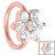 Steel Claw Set Jewelled Flower - Cartilage Ring - SKU 34990