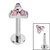 Titanium Threadless Labrets - Titanium (Bend-fit) Claw Set Synth Opal Trinity - SKU 35276