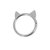 Steel Cute Cat Ears Continuous Twist Ring (Seamless Ring) - SKU 35323
