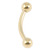 Zircon Titanium Micro Curved Barbell 1.2mm (Gold colour PVD) - SKU 35324