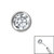 Titanium Threadless (Bend fit) Bezel Set Jewelled Balls - SKU 35325