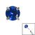 Titanium Threadless (Bend fit) Claw Set CZ Jewels - SKU 35342