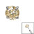 Titanium Threadless (Bend fit) Claw Set CZ Jewels - SKU 35343
