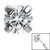 Titanium Threadless (Bend fit) Claw Set CZ Jewels - SKU 35346