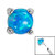 Titanium Threadless (Bend fit) Claw Set Synth Opals - SKU 35356