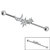 Steel Claw Set Jewelled Starry Night Industrial Scaffold Barbell IND55 - SKU 35374