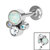 Titanium Internally Threaded Labrets 1.2mm - Infinity Titanium Bezel Set Opal and Jewel Cluster - SKU 35400