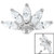 Steel Claw Set CZ Sunrise Marquise Fan for Internal Thread shafts in 1.2mm - SKU 35454