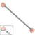 Titanium Internally Threaded Industrial Scaffold Bars 1.6mm - Titanium Claw Set Opal Balls - SKU 35517