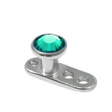 Titanium Dermal Anchor with Jewelled Disk Top (3mm diameter) - SKU 35568