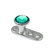 Titanium Dermal Anchor with Jewelled Disk Top (3mm diameter) - SKU 35572