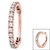Steel 1.7mm Pave Set Jewelled Edge Hinged Clicker Ring - SKU 35597
